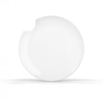 FIFTYEIGHT PRODUCTS FIFTYEIGHT 2 platos de tarta con borde para tenedor Ø 20 cm blanco