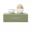 FIFTYEIGHT PRODUCTS set de hueveras n.º 3 - Happy & Grumpy blanco