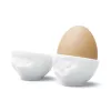 FIFTYEIGHT PRODUCTS set de hueveras n.º 3 - Happy & Grumpy blanco