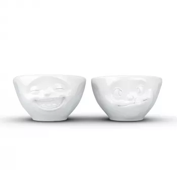 FIFTYEIGHT PRODUCTS set de cuencos 100 ml - Laughing & Delicious blanco