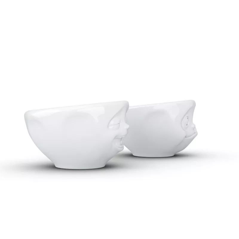 FIFTYEIGHT PRODUCTS set de cuencos 100 ml - Laughing & Delicious blanco