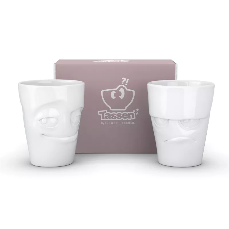 FIFTYEIGHT PRODUCTS taza 350 ml - Grumpy & Mischievous blanco