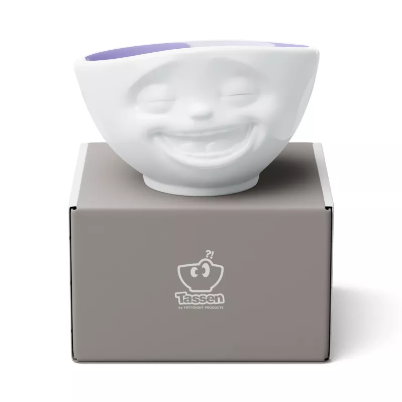 FIFTYEIGHT PRODUCTS Cuenco 500 ml - Laughing Face Inside Lavender