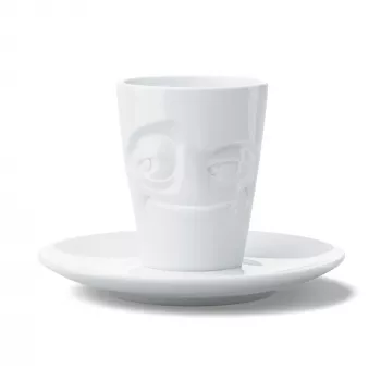 FIFTYEIGHT PRODUCTS taza de espresso con asa 80 ml - Mischievous blanco