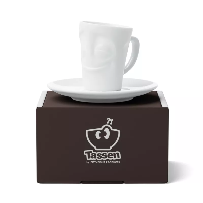 FIFTYEIGHT PRODUCTS taza de espresso con asa 80 ml - Cheerful blanco