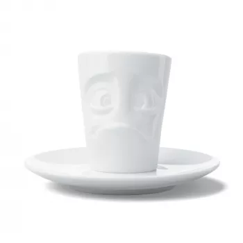 FIFTYEIGHT PRODUCTS taza de espresso con asa 80 ml - Perplexed blanco