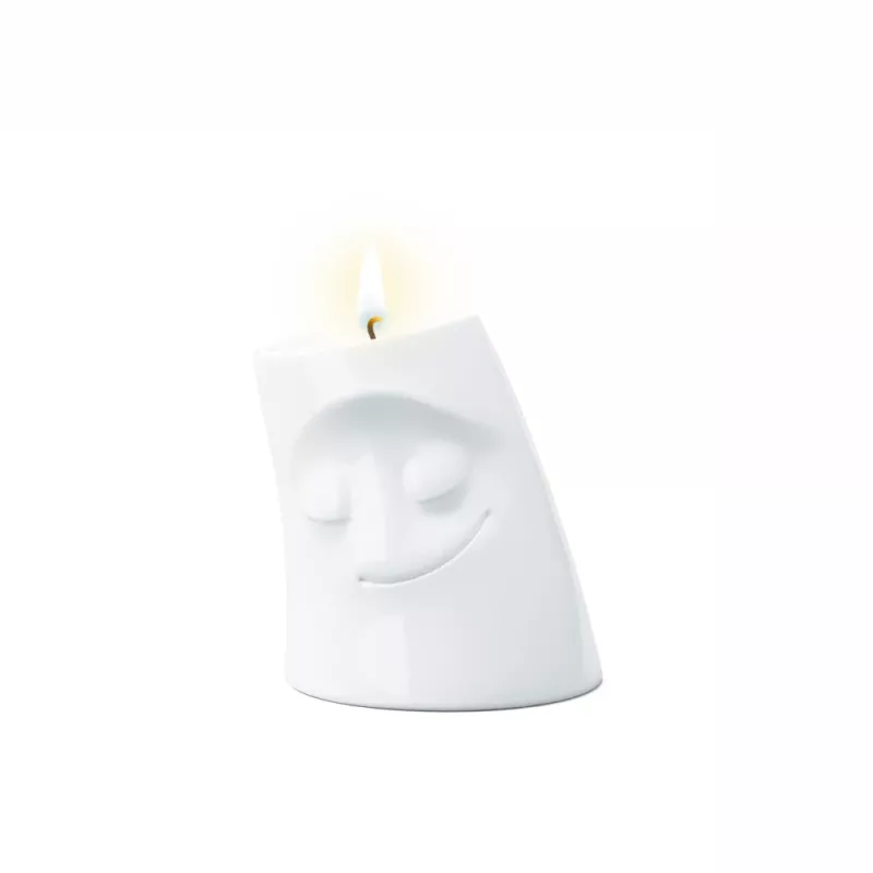 FIFTYEIGHT PRODUCTS FIFTYEIGHT Candle Snuggle CUDDLY pequeño portavelas blanco