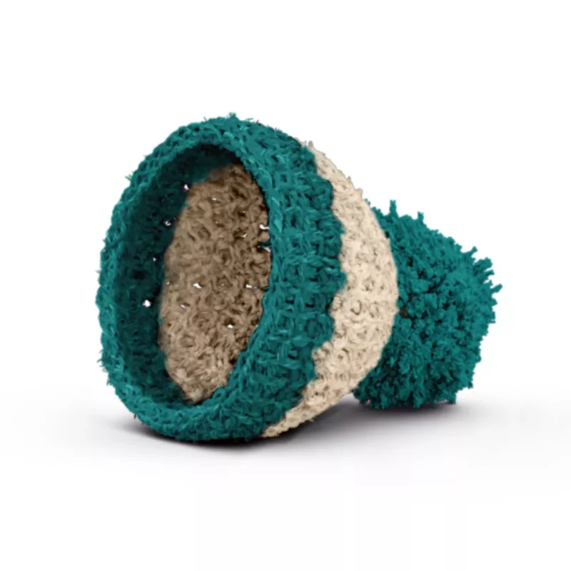 FIFTYEIGHT PRODUCTS Huevera Beanie Marfil/Esmeralda