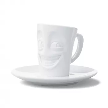 FIFTYEIGHT PRODUCTS FIFTYEIGHT Taza de espresso con asa 80 ml - Funny White