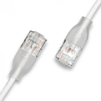 WANTEC Cable de red UTP CAT6a eGlow blanco - red - CAT 6a