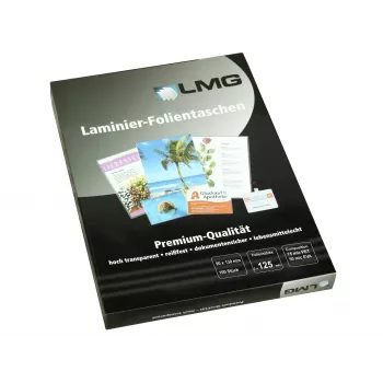 LMG fundas de plastificar brillante para formato pequeño 100 uds.