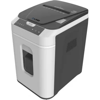 LMG AUTO180P5 Destructora de papel con corte en partículas, 180 hojas de alimentación automática, nivel de seguridad P-5, negra/plateada