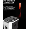 LMG AUTO180P5 Destructora de papel con corte en partículas, 180 hojas de alimentación automática, nivel de seguridad P-5, negra/plateada