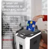 LMG AUTO180P5 Destructora de papel con corte en partículas, 180 hojas de alimentación automática, nivel de seguridad P-5, negra/plateada