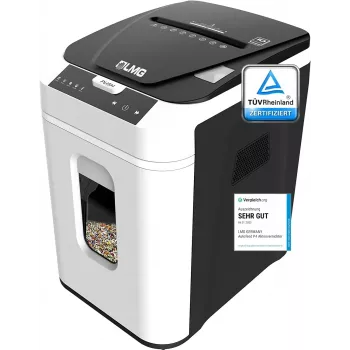 LMG AUTO180P4 Destructora de papel de corte cruzado, P-4, 10 hojas, 18 L, negra