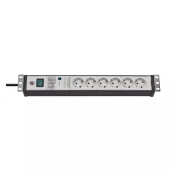 TRITON Regleta de enchufes con 6 tomas Schuko CEE 7/6, cable de 2,5 m (RAC-RP-X04-P6)