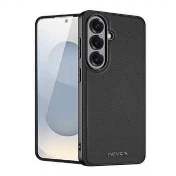 Nevox StyleShell NYLO Funda para Samsung Galaxy S26, negro