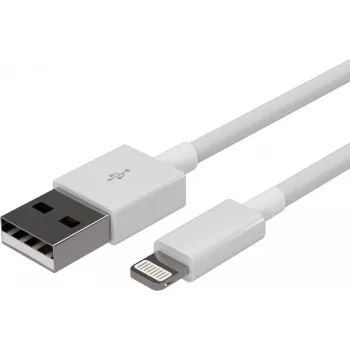 SHIVERPEAKS Flexline Cable de carga y sincronización USB, USB-A a 8 pines, 2.0, ABS, blanco, 4,0 m (FL31-12047)