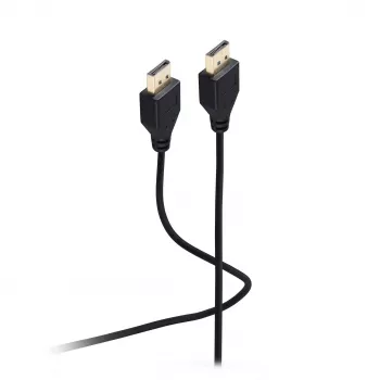 SHIVERPEAKS Flexline Cable DisplayPort 1.2, conector macho a conector macho, UHD 4K, extra fino, negro, 0,5 m