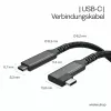 Cable de carga USB-C S/CONN maximum connectivity USB-C a USB-C 3.2 100W PD textil 90° - Cable - Digital/Datos