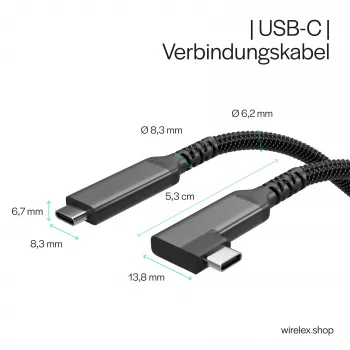 Cable de carga USB-C S/CONN maximum connectivity USB-C a USB-C 3.2 100W PD textil 90° - Cable - Digital/Datos