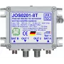 JULTEC JOS0201-8T Unicable II / JESS convertidor de cable único con 2x entradas ópticas de satélite y 1x entrada óptica terrestre, 8x salidas tipo F, conectores FC/PC
