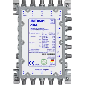Distribuidor multi-tap Jultec JMT0501-10A, 5 derivaciones, pasivo, 10 dB