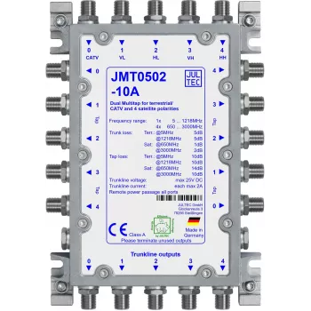 Multi-tap pasivo Jultec JMT0502-10A, 5 líneas troncales, 2 salidas tap