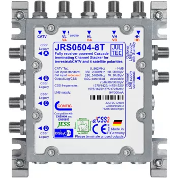Multiswitch de cable único JULTEC JRS0504-8T 5/4/8 UB