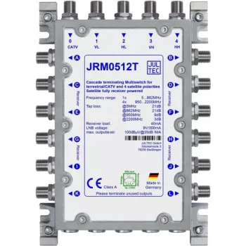 Multiswitch JULTEC JRM0512T 12 salidas 4 entradas SAT