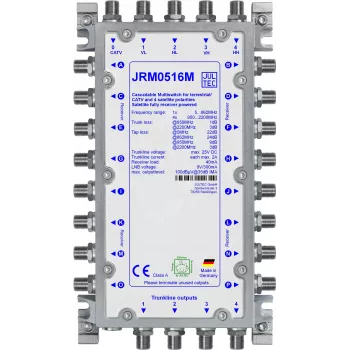 Multiswitch JULTEC JRM0516M 16 vías con 4 entradas SAT y 1 entrada terrestre