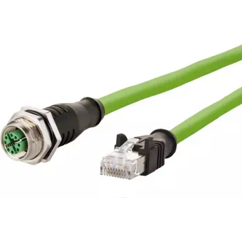 METZ CONNECT Cable de red Cat6a M12 a RJ45 1 m verde S/FTP libre de halógenos