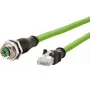 METZ CONNECT Cable de red Cat6a M12 a RJ45 1 m verde S/FTP libre de halógenos
