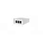 Metz Connect Carcasa Keystone AP 3 puertos blanco puro, sin cubierta