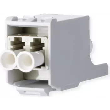 METZ CONNECT Módulo LC dúplex multimodo, férula de cerámica, beige