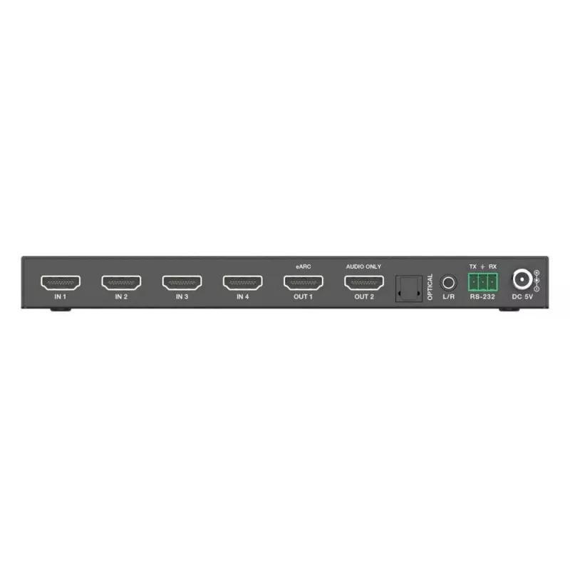 PureLink conmutador HDMI 2.1 4x1 - 48Gbps - 8K 60Hz 4:2:0 audio 12-bit con De-Embedding y conmutador KVM - 4 puertos