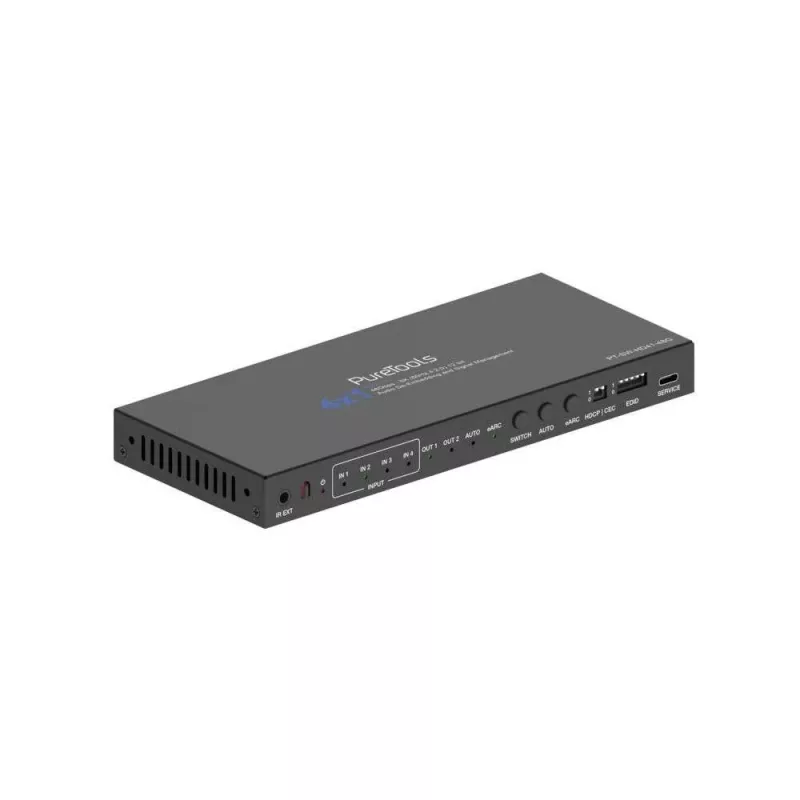 PureLink conmutador HDMI 2.1 4x1 - 48Gbps - 8K 60Hz 4:2:0 audio 12-bit con De-Embedding y conmutador KVM - 4 puertos