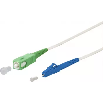 METZ CONNECT OpDAT cable de conexión SC-S APC/LC-S OS2 blanco 2,0 m
