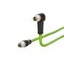 METZ CONNECT cable de conexión M12 codificado X 1 m Cat.6A S/FTP PUR verde 142M2X1A010