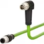 METZ CONNECT 142M2X1B050 M12 cable de red Cat6a, 8 pines recto a acodado, 5 m, S/FTP, verde