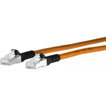 METZ CONNECT cable de conexión RJ-45 (macho) a RJ-45 (macho) 50 cm S/FTP CAT 6a libre de halógenos naranja negro