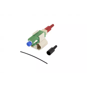 METZ CONNECT 1509QAEA0010-E Conector de montaje en campo SC OS2 Monomodo verde, 10 uds.