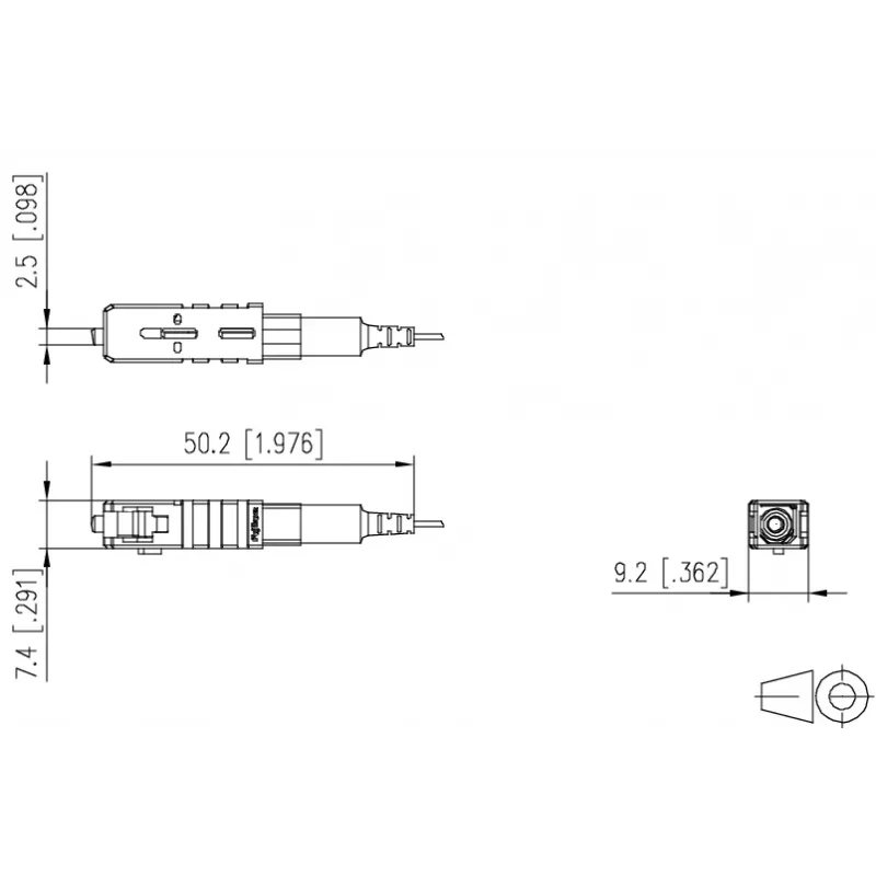 METZ CONNECT 1509QAEA0010-E Conector de montaje en campo SC OS2 Monomodo verde, 10 uds.