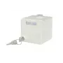 METZ CONNECT 1309470002KI Caja de superficie para módulo IP44 con tapa abatible y cerradura, 2 insertos de módulo, gris claro (RAL 7035)