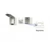 METZ CONNECT 1309470002KI Caja de superficie para módulo IP44 con tapa abatible y cerradura, 2 insertos de módulo, gris claro (RAL 7035)