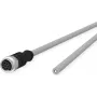 METZ CONNECT cable Ethernet industrial - M12 macho a extremo abierto - 1m - sin apantallar - codificación A - gris (142MKA20010)