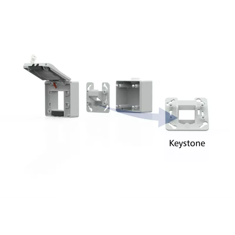 METZ CONNECT Caja de superficie IP44 gris para módulo Keystone 1309470003KI