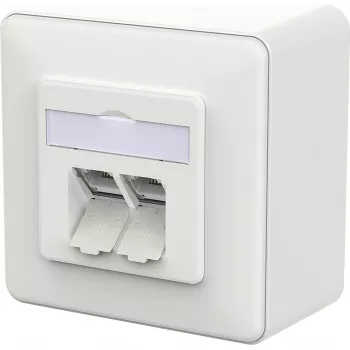 METZ CONNECT E-DAT C6A IDC Toma de superficie IDC blanco tráfico - Accesorio de red