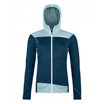 Sudadera con capucha de mujer Ortovox Fleece Light - Deep Ocean