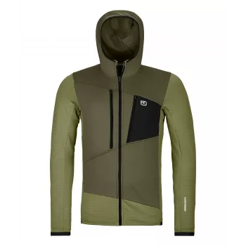 Sudadera con capucha de forro polar Ortovox Fleece Grid Hoody Wild Herbs M